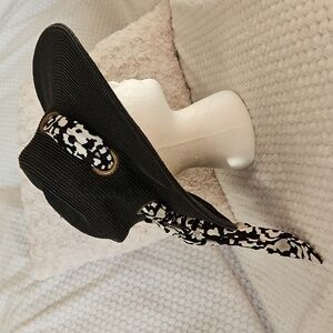 San Diego Hat Co Stylish Black and White Women's Sun Hat One SIZE